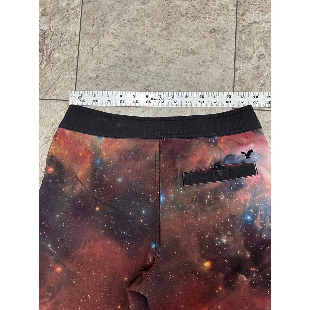 American Eagle Outfitters Galaxy Outerspace Swim Board Shorts Flaws XS